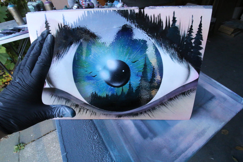 Eye of the Forrest SPRAY PAINT ART by Skech Skech Art