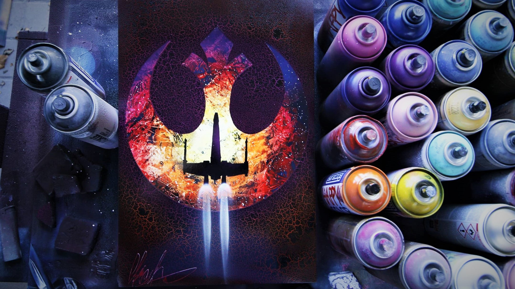 Star wars spray paint art store