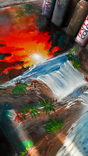 Jungle of the Burning Sunset ( Original Painting from YouTube Video )