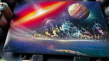 Neon Horizon ( Original Painting from YouTube Video )