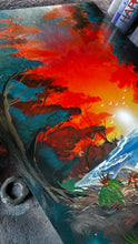 Jungle of the Burning Sunset ( Original Painting from YouTube Video )