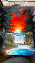 Jungle of the Burning Sunset ( Original Painting from YouTube Video )