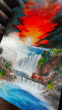 Jungle of the Burning Sunset ( Original Painting from YouTube Video )