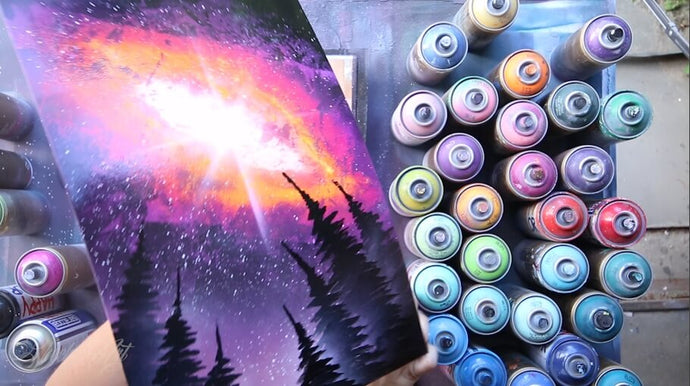Nebula above forest